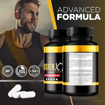 (2 Pack) Booster XT For Men, Booster XT Male Enhancing Capsules, Premium Formula To Support Daily Energy & Peak Performance, Multivitamin Pills For Overall Health, BoosterXT Reviews (120 Capsules)