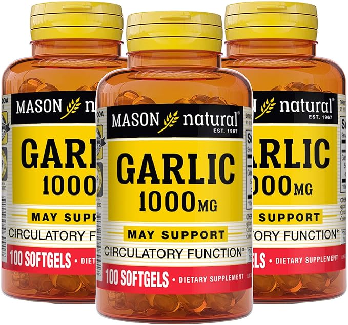 MASON NATURAL Garlic Oil 1000 mg, 100 Count, 3