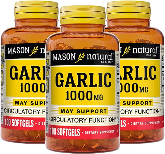MASON NATURAL Garlic Oil 1000 mg, 100 Count, 3