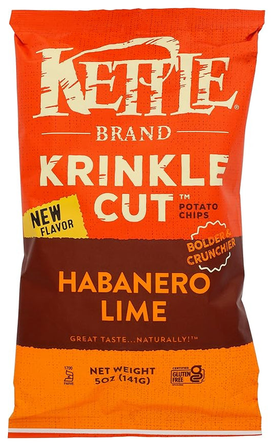 Kettle Foods Habanero Lime Krinkle Cut Kettle Chips, 5 OZ