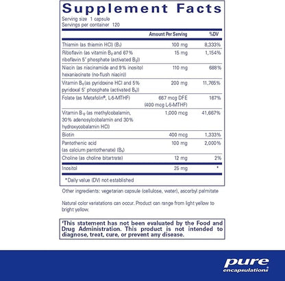 Pure Encapsulations B6 Complex B6 - 120 Capsules