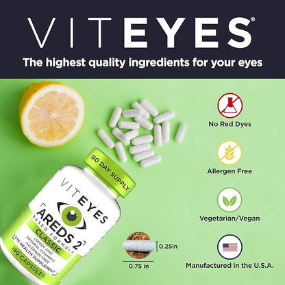 Viteyes AREDS 2 Eye Vitamins, Classic 180 Ct