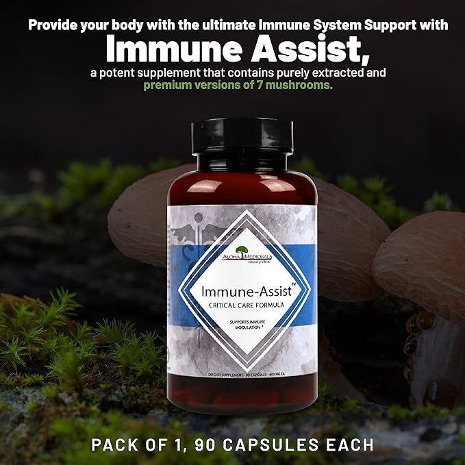 Immune Assist Critical Care Formula, Organic 7 Mushroom 1, 90 90 Capsules