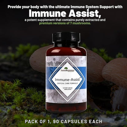 Immune Assist Critical Care Formula, Organic 7 Mushroom 1, 90 90 Capsules