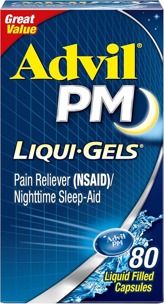 Advil PM Liqui-Gels Pain Reliever and 80 Liquid
