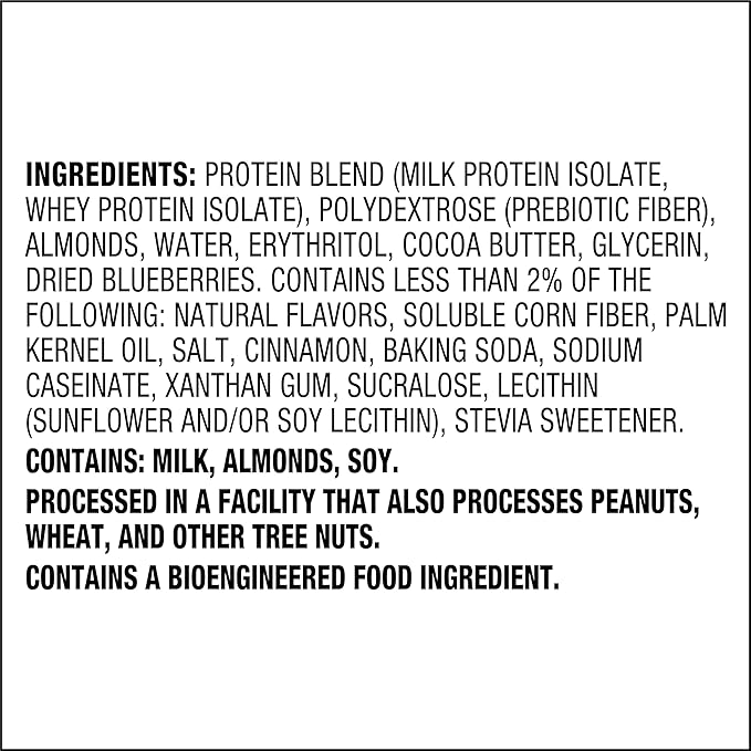 Quest Nutrition Blueberry Muffin Protein Bars, 20g Protein, 2g Sugar, 5g Net Carb, Gluten Free, Keto Friendly, 12 Count
