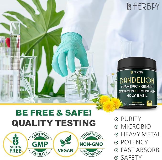 Dandelion Root Supplement 7500mg 6in1 100 Dandelion
