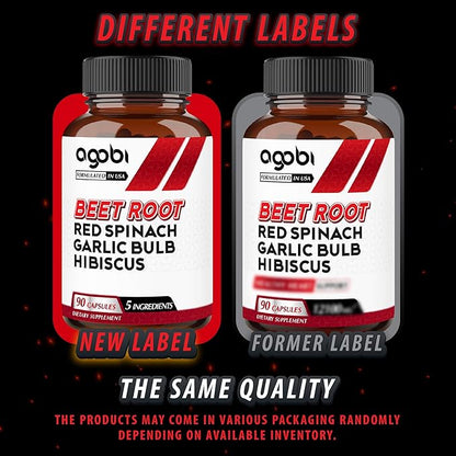 agobi 5in1 Beet Root Capsules 12100mg 90 Vegan