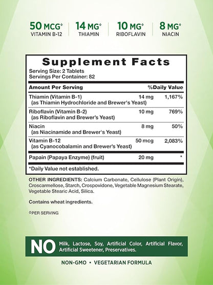 Nature's Truth Vitamin B Complex B12 | 165 Tablets