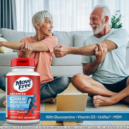 Move Free Advanced Glucosamine Chondroitin MSM D3 Joint 3x120ct Bottles (120 servings)*