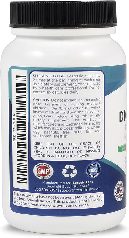 Digestive Enzymes - with Amylase, Bromelain, 14 Other 90 Capsules