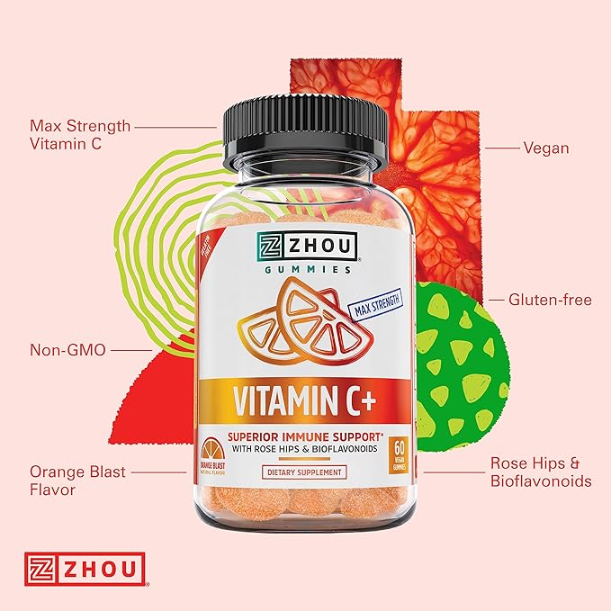 Zhou Nutrition Vitamin C+ Rapid Immunity 60 Count