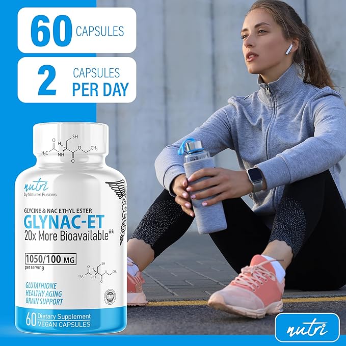 GlyNAC-ET NAC Supplement N-Acetyl Cysteine Ethyl Ester 20x More (60 Capsules)