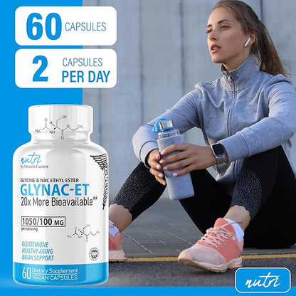 GlyNAC-ET NAC Supplement N-Acetyl Cysteine Ethyl Ester 20x More (60 Capsules)