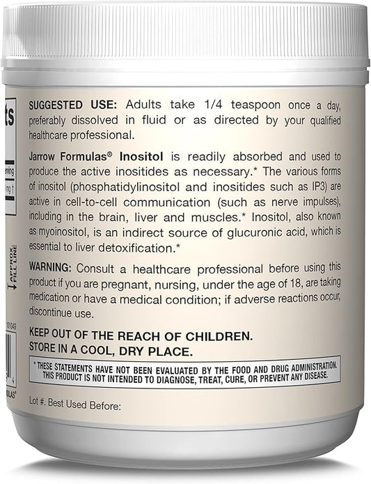 Jarrow Formulas Inositol 600 mg, Dietary 8 oz 378 Day