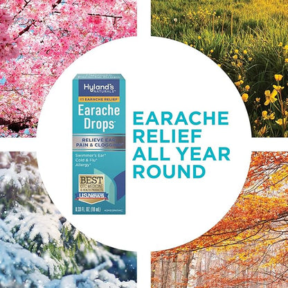 Hyland's Earache Drops, Natural Relief of 4 & 0.33 Fl