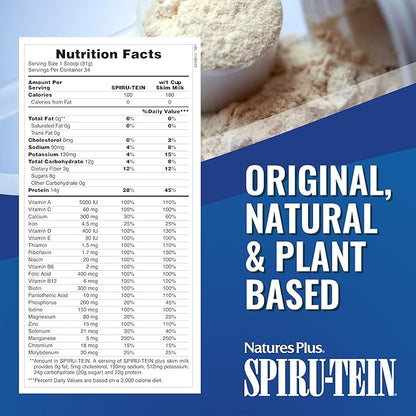 Natures Plus SPIRU-TEIN Shake 2.3 lbs, 34 Servings