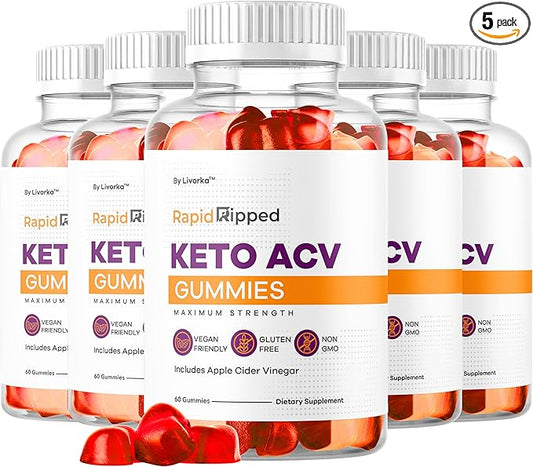 (5 Pack Rapid Ripped Keto ACV Gummies, Keto ACV Ripped Gummies, Ripped Keto ACV Gummies, RapidRipped Keto ACV Gummies, Rapid Ripped, Keto ACV Gummies Rapid Ripped, 300 Gummies for 5 Months