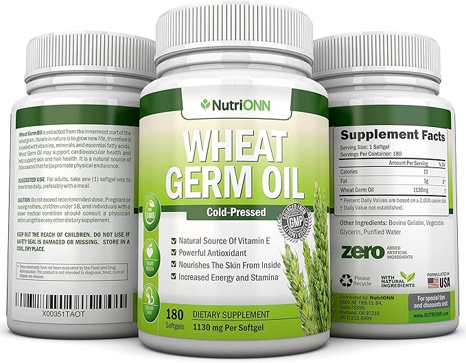 Wheat Germ Oil – 1130mg – 180 Softgels