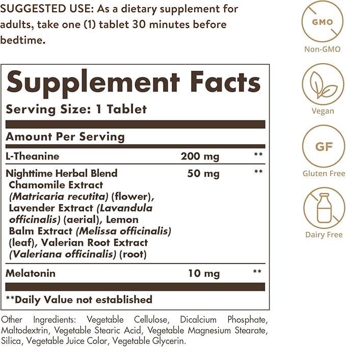 Solgar Triple Action Sleep, 60 Tri-Layer Tablets 60 Servings