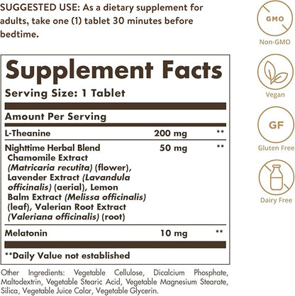 Solgar Triple Action Sleep, 60 Tri-Layer Tablets 60 Servings
