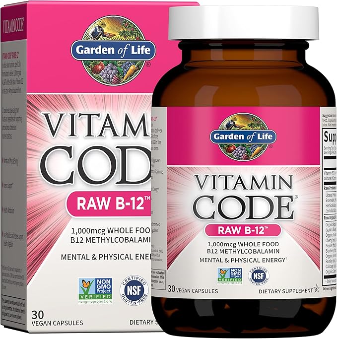 Garden of Life B12 30 Capsules, 1,000mcg Whole B12 Vitamin