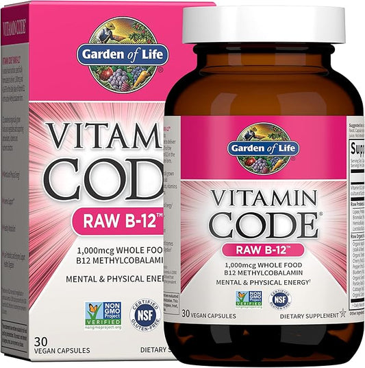 Garden of Life B12 30 Capsules, 1,000mcg Whole B12 Vitamin