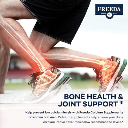 Freeda Calcium Gluconate - Kosher Vegan Calcium Supplement for Women & Men - Easy to Digest - Bone Health Supplement & Joint Support - Pure Calcium Supplement Without Vitamin D (100 Capsules)