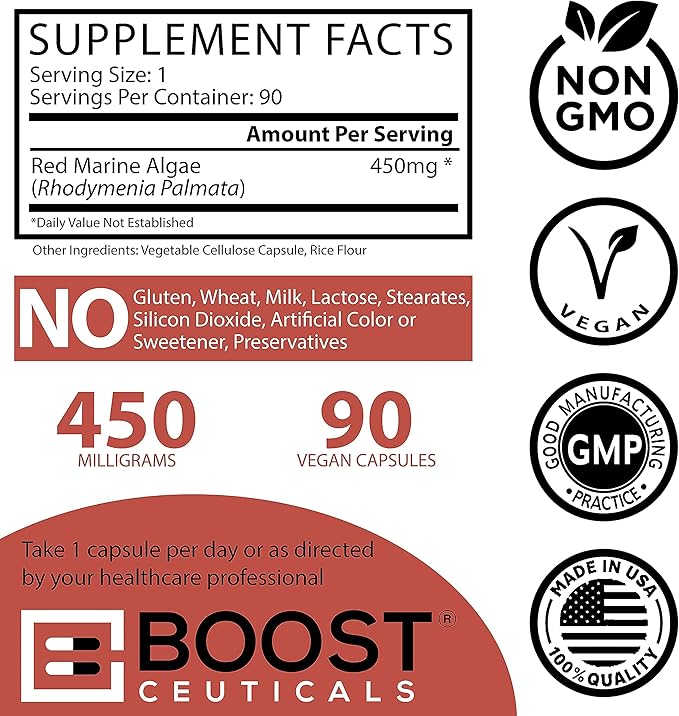 Red Marine Algae Supplements 90 Day