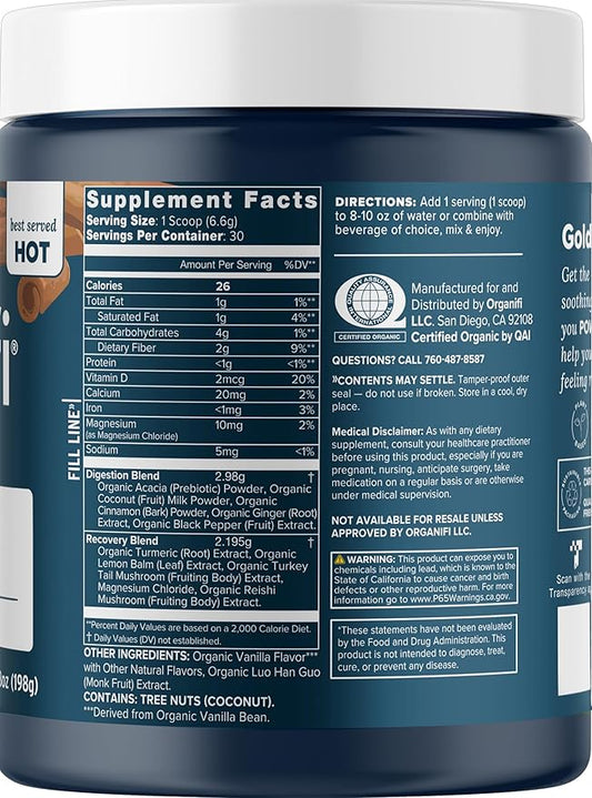 Organifi Gold - Natural Calming Turmeric 30 Servings