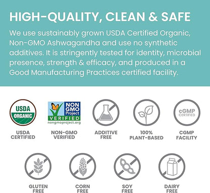 Himalaya Organic Ashwagandha, 60 Day Supply, 670 mg, 60 Caplets
