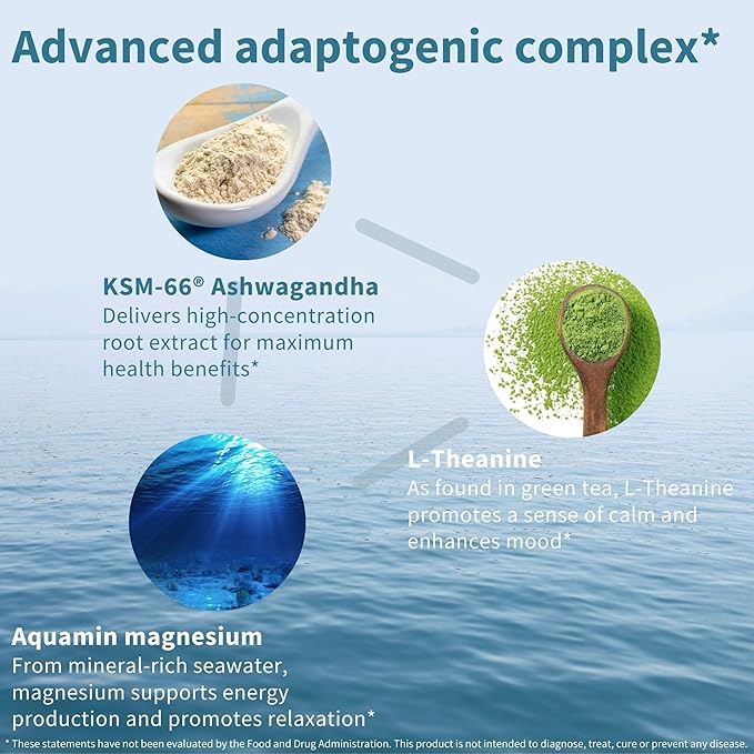 Advanced Ashwagandha KSM-66, L-Theanine & Magnesium, Ashwagandha For Men and Women, Multi Action Adaptogen Complex for Stress Support with Zinc & B Vitamins, Clean Label, 60 Vegan Capsules, by Igennus