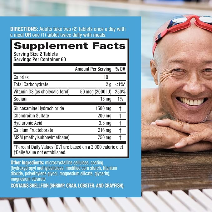Move Free Advanced Glucosamine Chondroitin MSM D3 Joint 3x120ct Bottles (120 servings)*