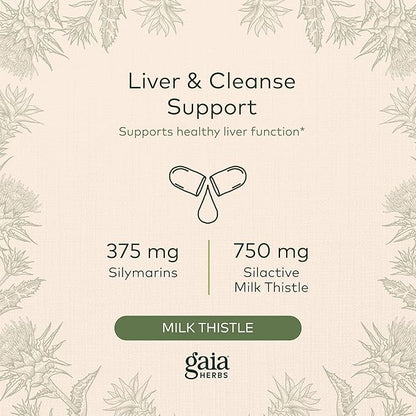 Gaia Herbs Milk Thistle 60 Vegan (20-Day Supply)