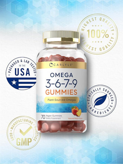 Carlyle Omega 3 6 7 9 Gummies 70 Count