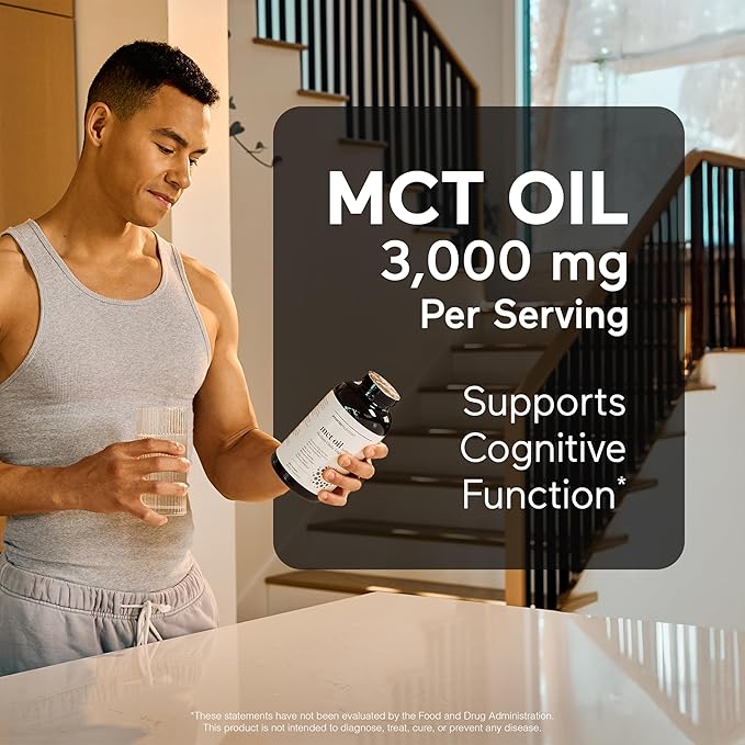 Smarter Nutrition MCT Oil Capsules C8 and C10 - Ketogenic Fuel for Brain & Body, Sustained Energy - from Cold-Pressed Coconut, Palm & Gluten-Free, Non-GMO - 90 Count - 30-Day Supply