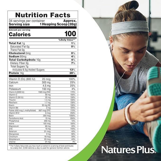 Natures Plus SPIRU-TEIN Shake 2.1 lbs, 34 Servings