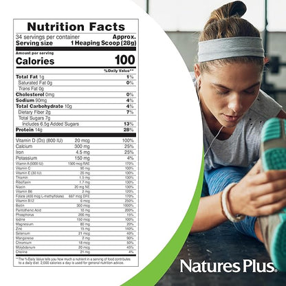 Natures Plus SPIRU-TEIN Shake 2.1 lbs, 34 Servings