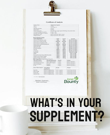 Focus 14-in-1 Nootropic Brain Supplement B12, Taurine, 60 Filler