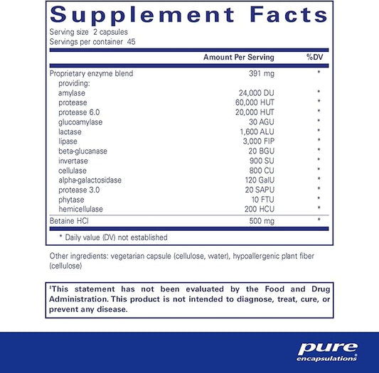 Pure Encapsulations Digestive Enzymes Ultra 90 Capsules