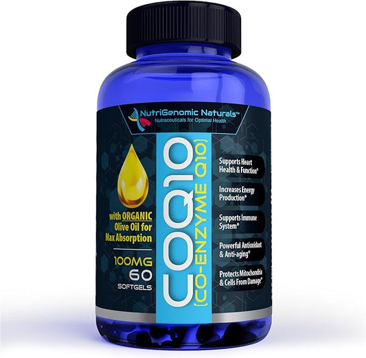 CoQ10, Coenzyme Q10, HIGHEST ABSORPTION 100mg, 60 60 Softgels,