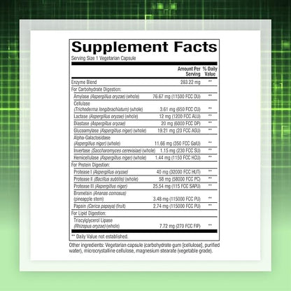 Natural Factors, High Potency Multi Enzyme 120 Capsules