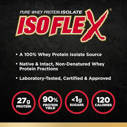 ALLMAX Nutrition - ISOFLEX Whey Protein Powder, Whey Protein Isolate, 27g Protein, Cookies & Cream, 5 Pound