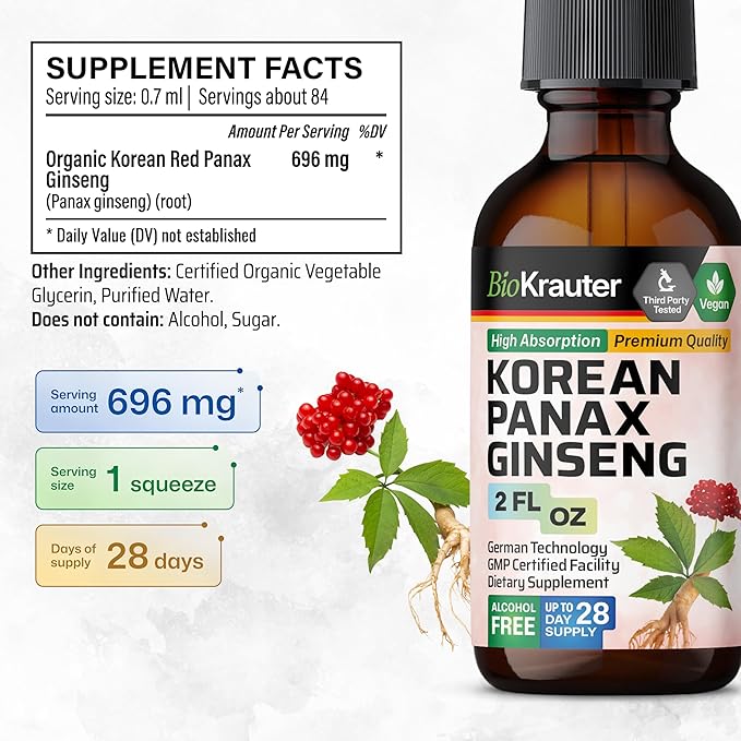 Panax Ginseng Liquid Drops 2 Fl.Oz.