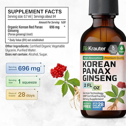 Panax Ginseng Liquid Drops 2 Fl.Oz.