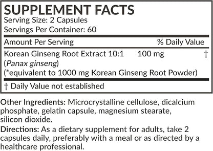 Futurebiotics Korean Panax Ginseng 1000 MG 120 Capsules