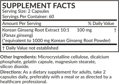 Futurebiotics Korean Panax Ginseng 1000 MG 120 Capsules
