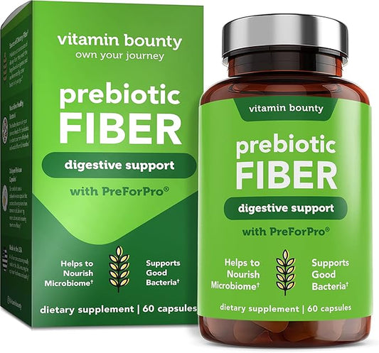 Vitamin Bounty Prebiotic Fiber Digestive Support 60 Capsules