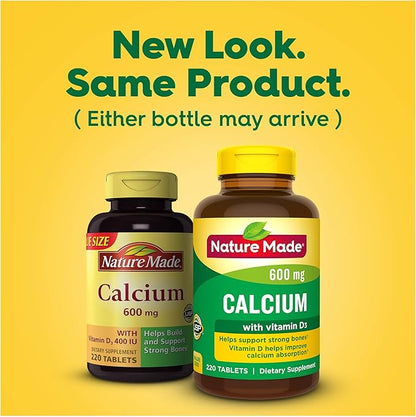 Nature Made Calcium 600 mg D3, Dietary 220 Tablets 1)