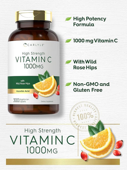 Carlyle Vitamin C 1000mg 300 Vegetarian
